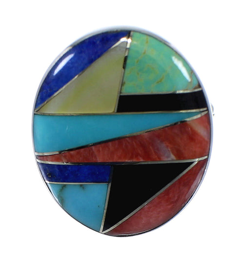 Multicolor Authentic Sterling Silver Southwestern Ring Size 5-1/4 VX58857